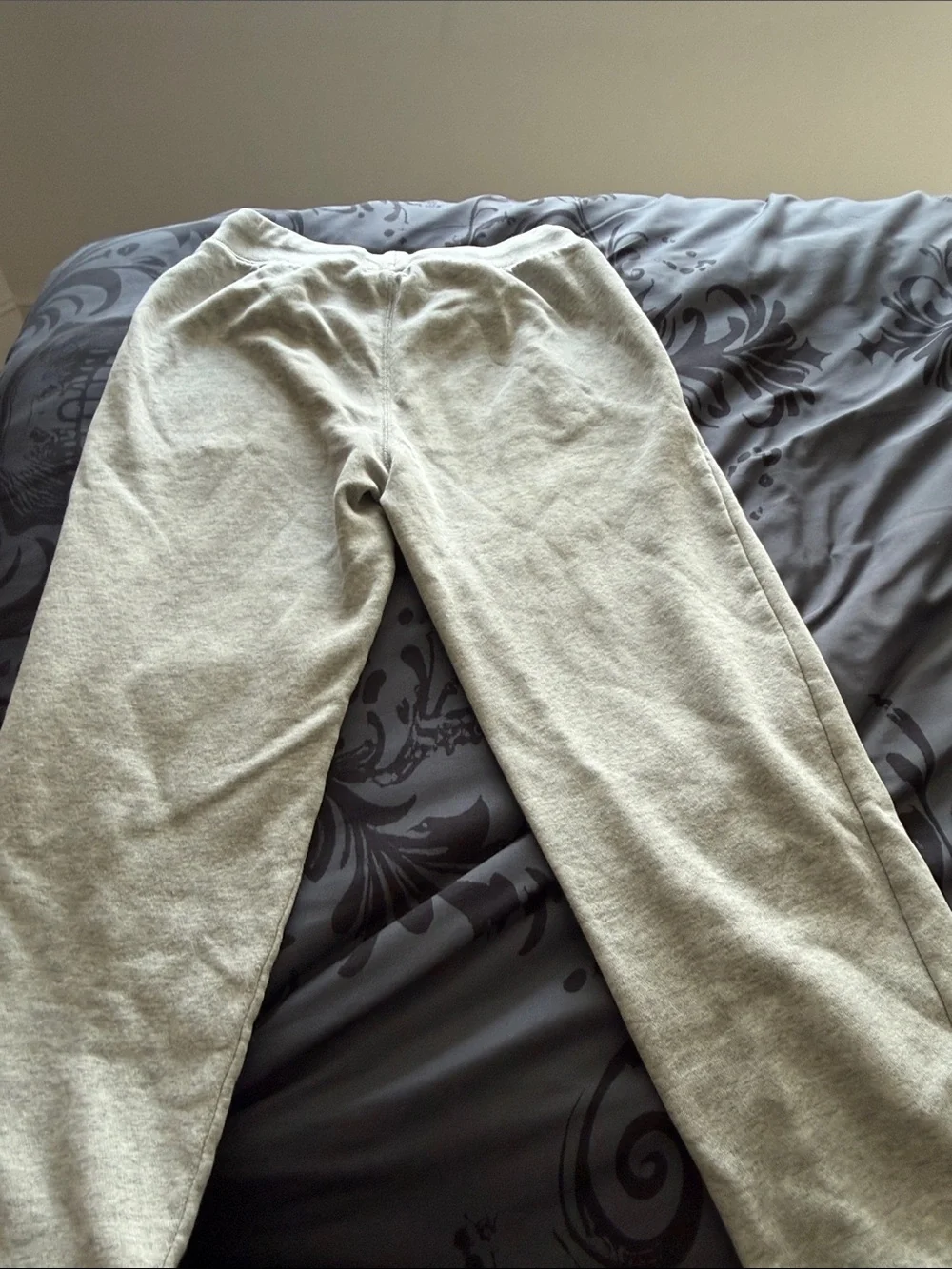 GAP Kids Heather Light Gray Sweatpants with Logo